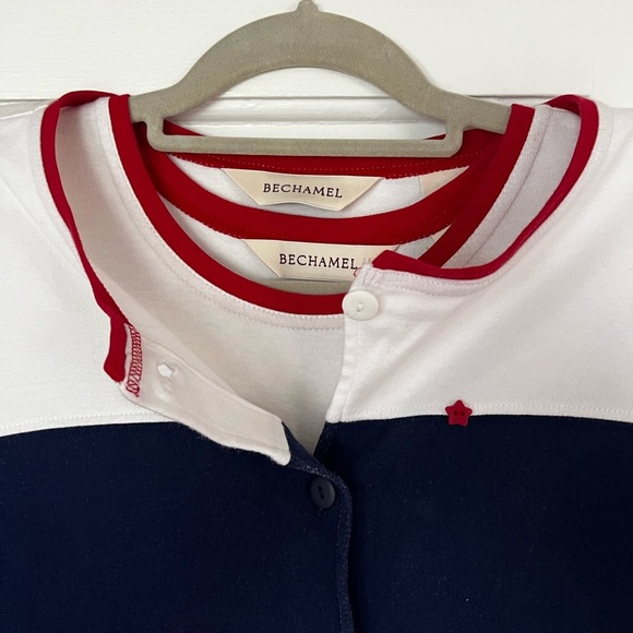 Bechamel 2-Piece Set XL Striped Dress + Button Cardigan Cotton Stretch, Retro - Picture 5 of 13